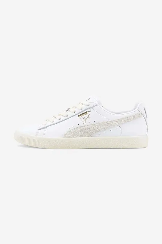 Puma leather sneakers Clyde Base white color