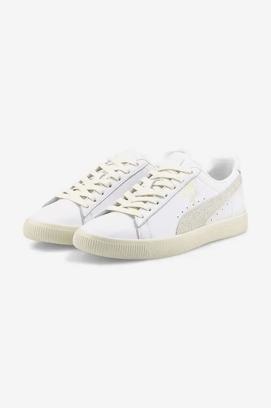 Puma leather sneakers Clyde Base white color