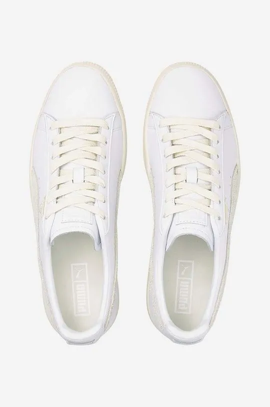 Puma leather sneakers Clyde Base white color