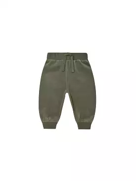 Quincy Mae - Forest Velour Relaxed Sweatpant