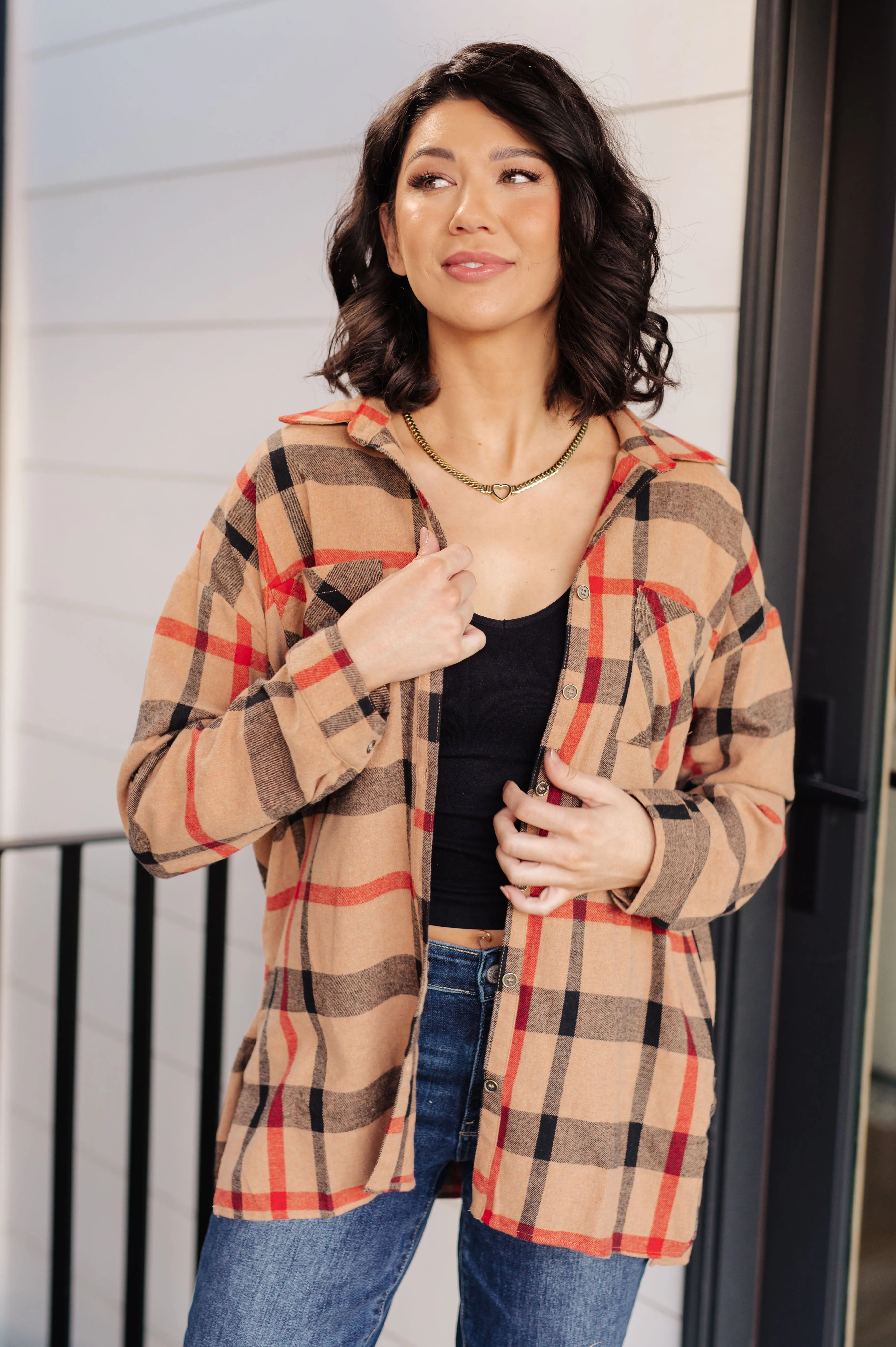 Rachel Oversized Plaid Button Up