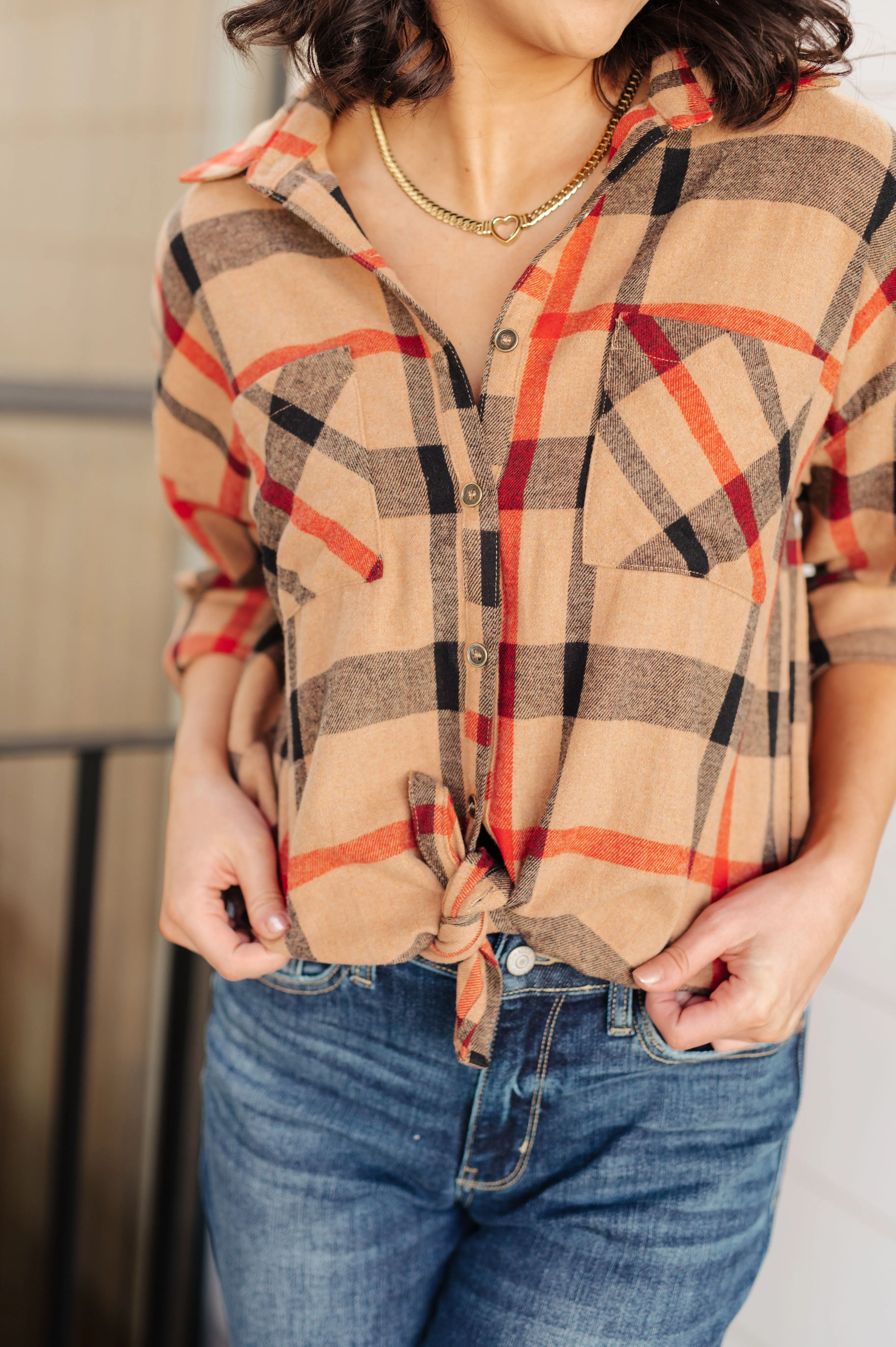 Rachel Oversized Plaid Button Up