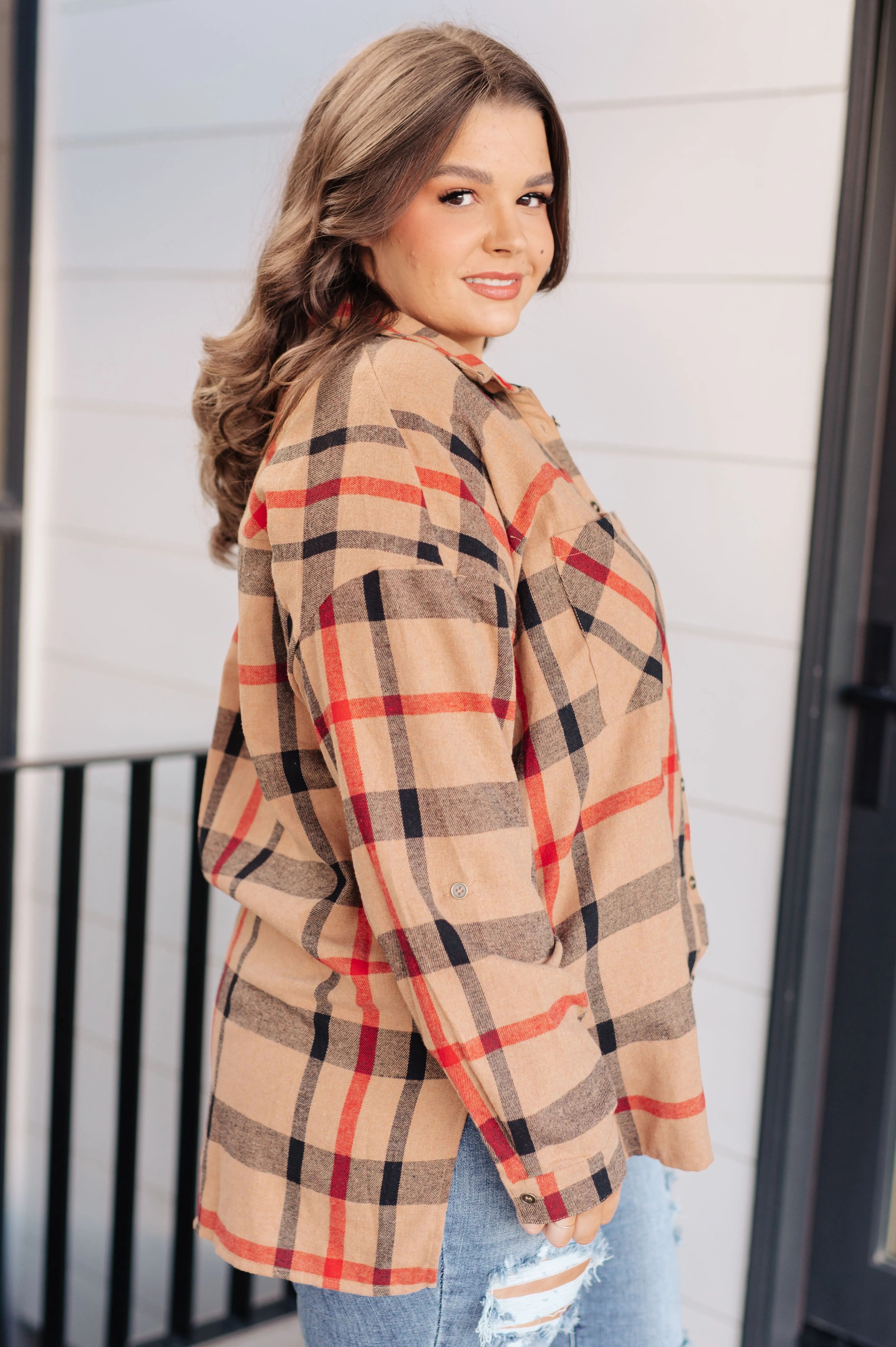 Rachel Oversized Plaid Button Up