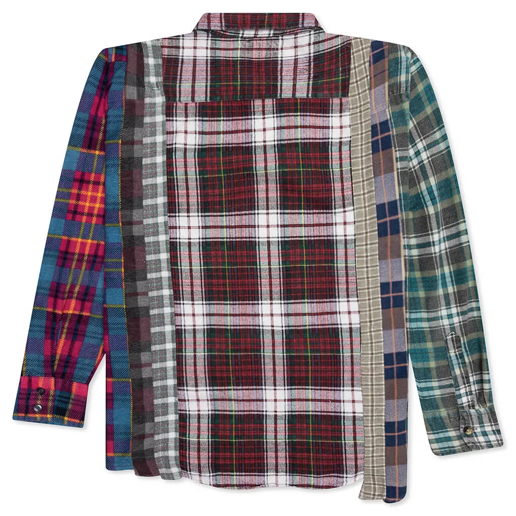 Rebuild by Flannel Shirt 7 Cuts Shirt - Red/Forest