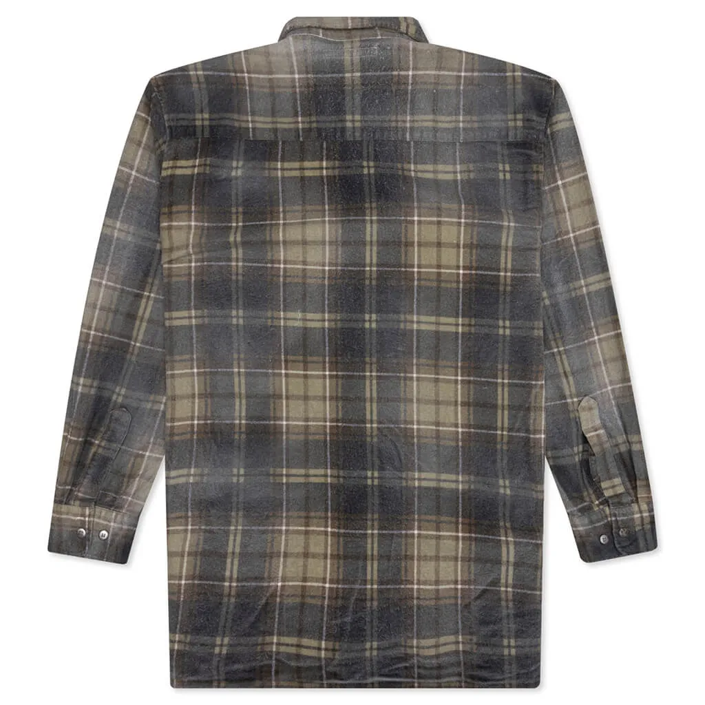 Rebuild by Flannel Shirt Ribbon Shirt / Reflection - Olive/Charcoal