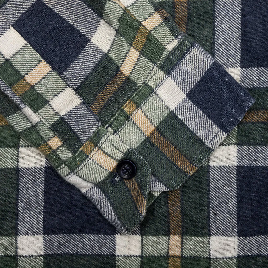 Rebuild by Flannel Shirt Ribbon Shirt - Navy/Black