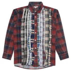 Rebuild by Flannel Shirt Ribbon Shirt - Red/Navy