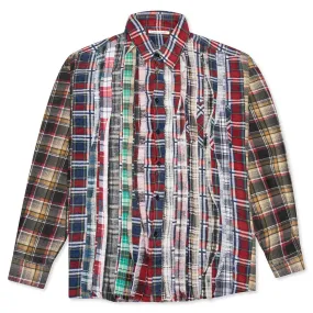 Rebuild Wide Flannel Ribbon Shirt - Red/Blue