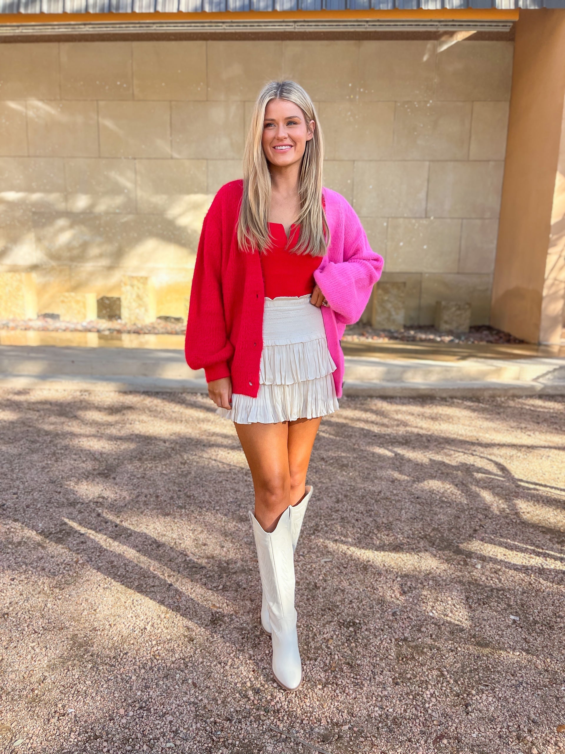 Red Knit Bodysuit