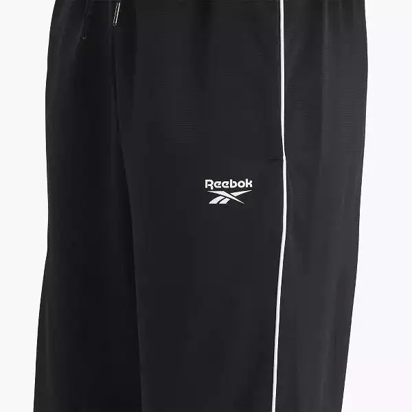 REEBOK MEN'S VECTOR TRICOT BLACK TRACKPANTS