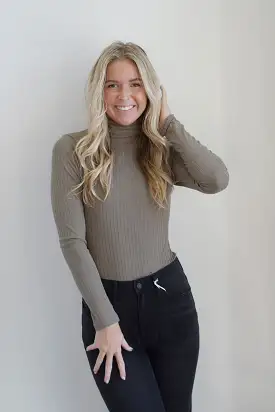 Rory Ribbed Turtleneck Bodysuit