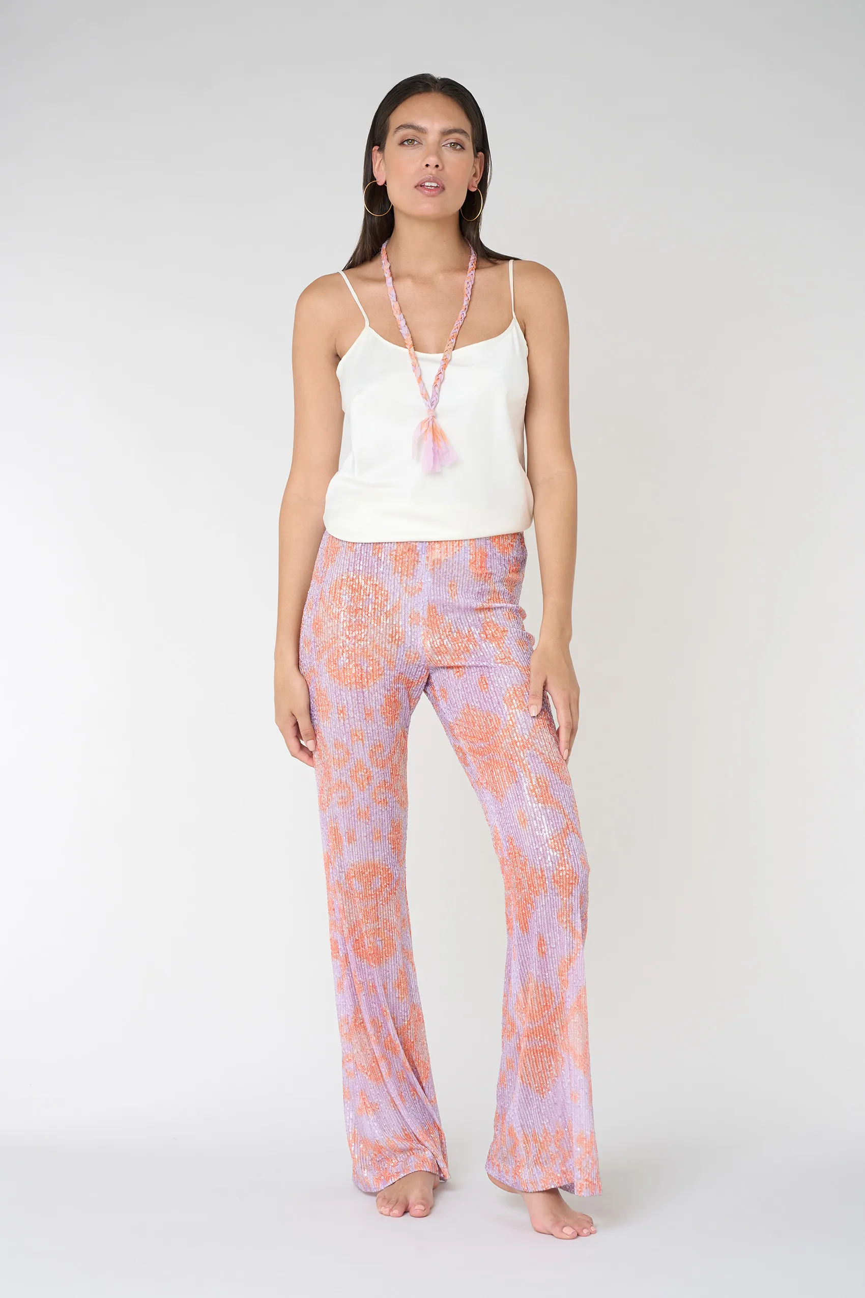 Sequins flare pants 