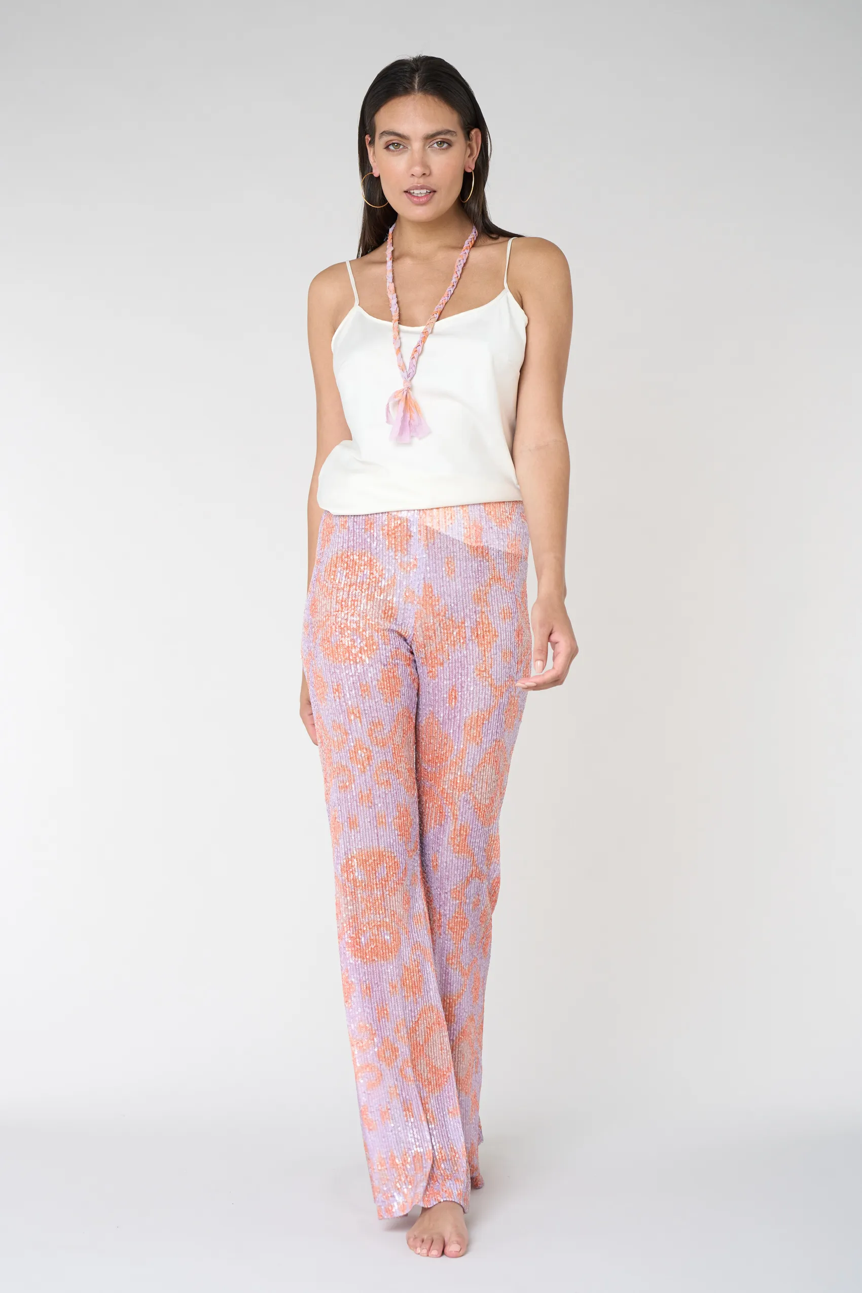 Sequins flare pants 