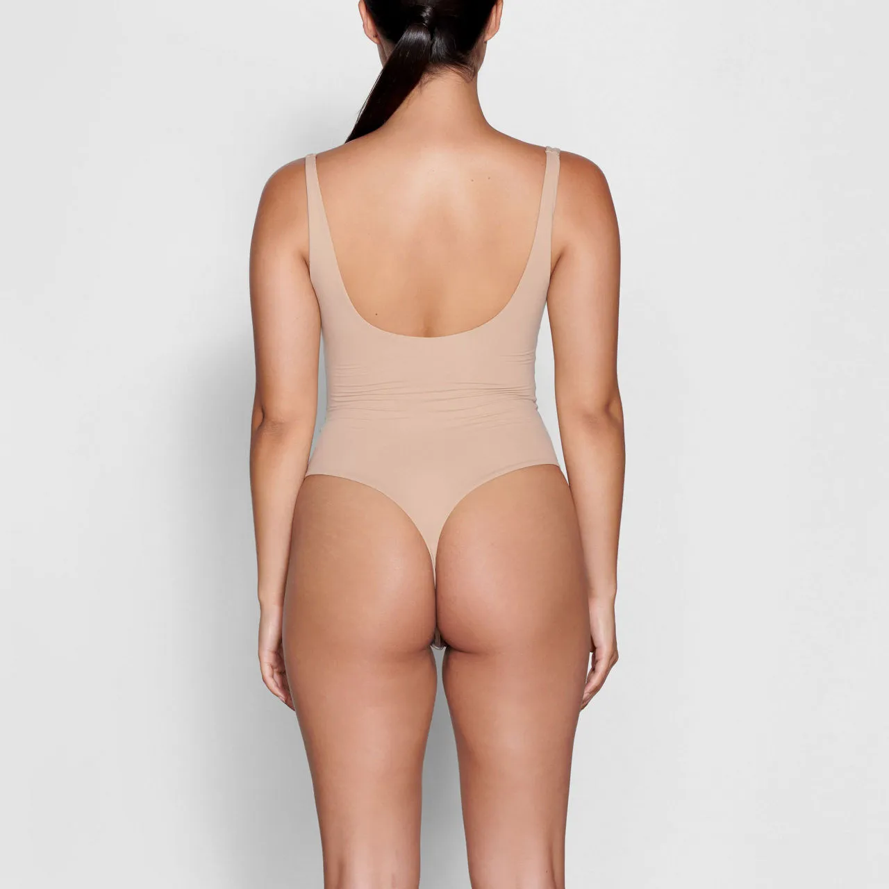 SKIMS FITS EVERYBODY Square Neck Bodysuit Clay - Beige