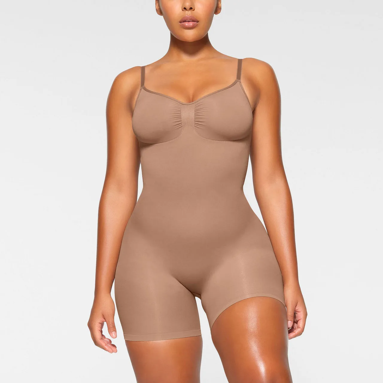 SKIMS SEAMLESS SCULPT Mid Thigh Bodysuit Sienna - Brown