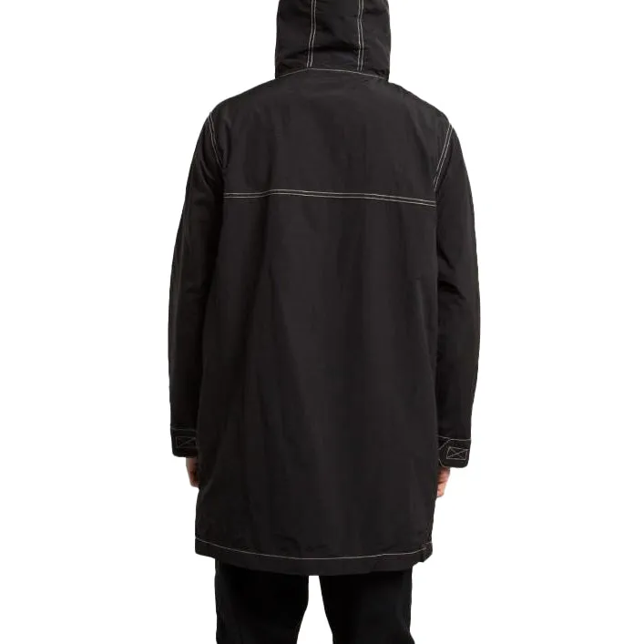 STSSY NYLON PULLOVER PARKA // BLACK