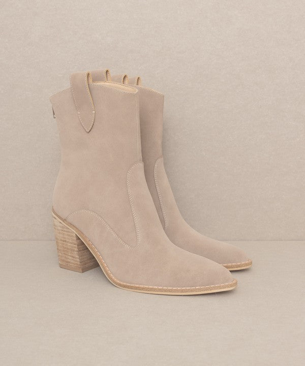 Suede Tara - Two Paneled Western Boots