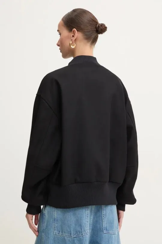 Sunnei wool bomber jacket black color RTWXOUW009