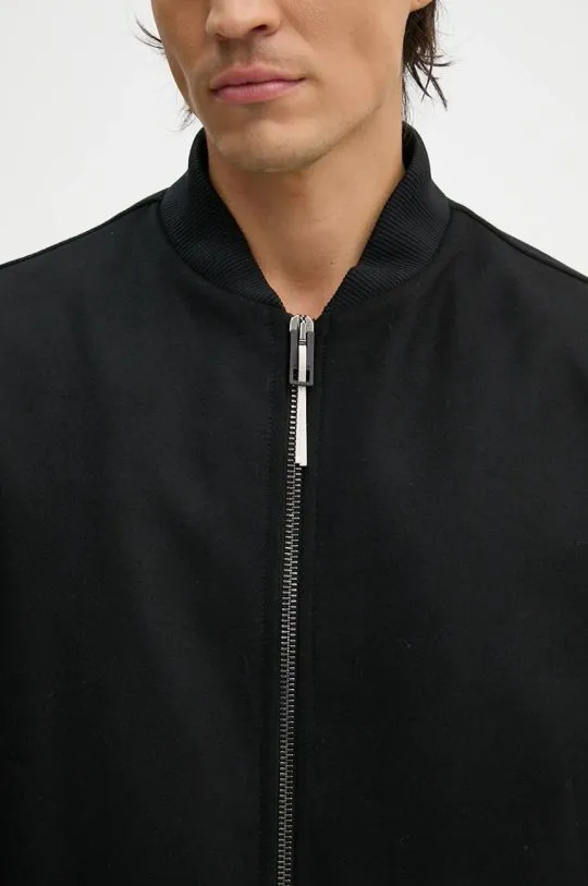 Sunnei wool bomber jacket black color RTWXOUW009