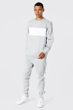 Tall Official Colour Block Sweater Tracksuit