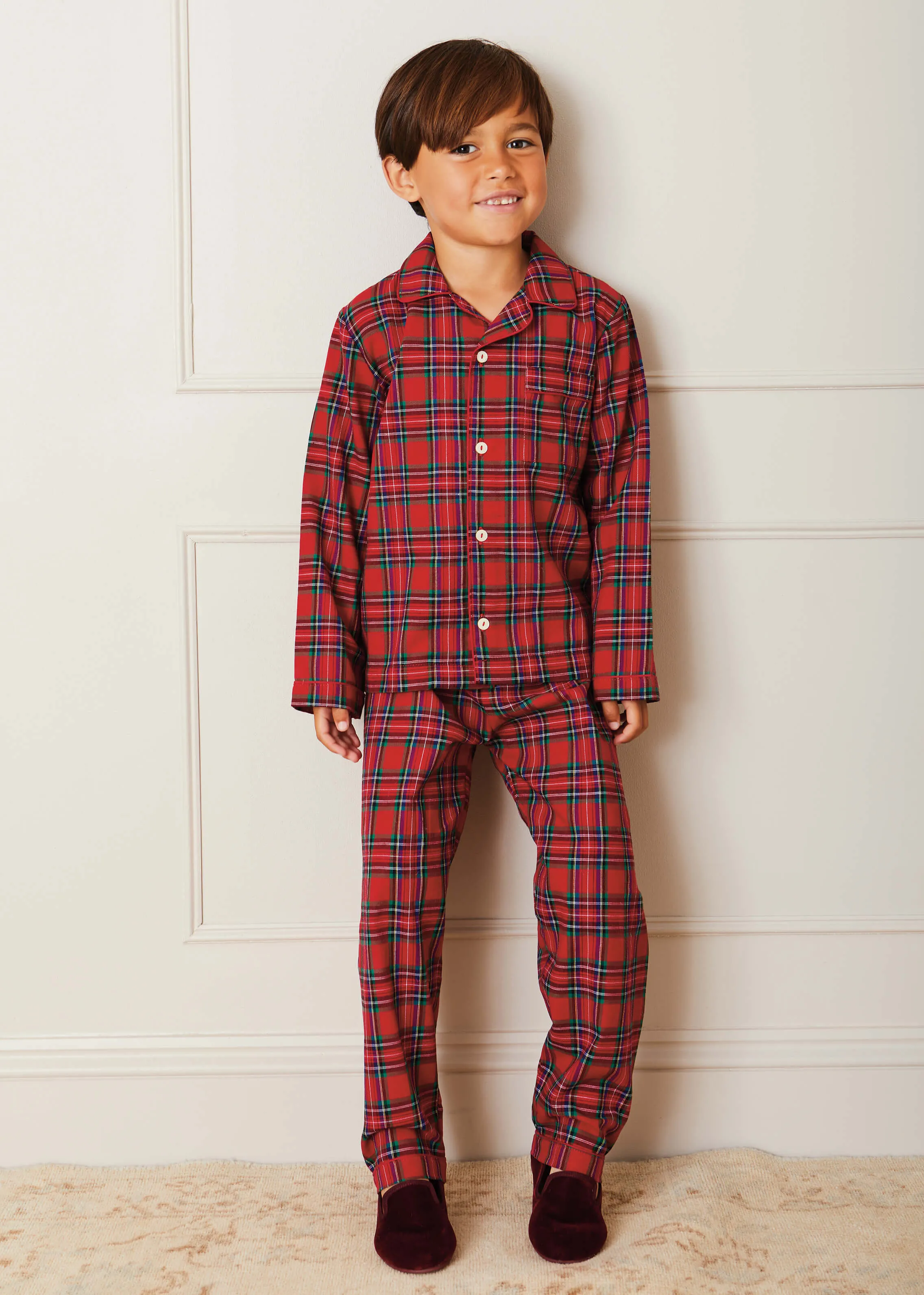 Tartan Pyjama Set In Red (18mths-10yrs)