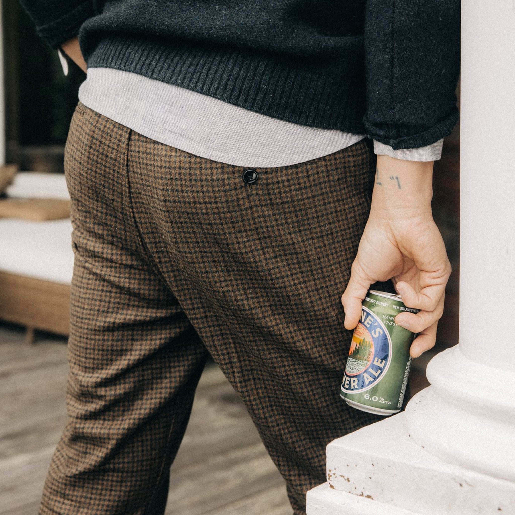 The Carmel Pant in Timber Guncheck