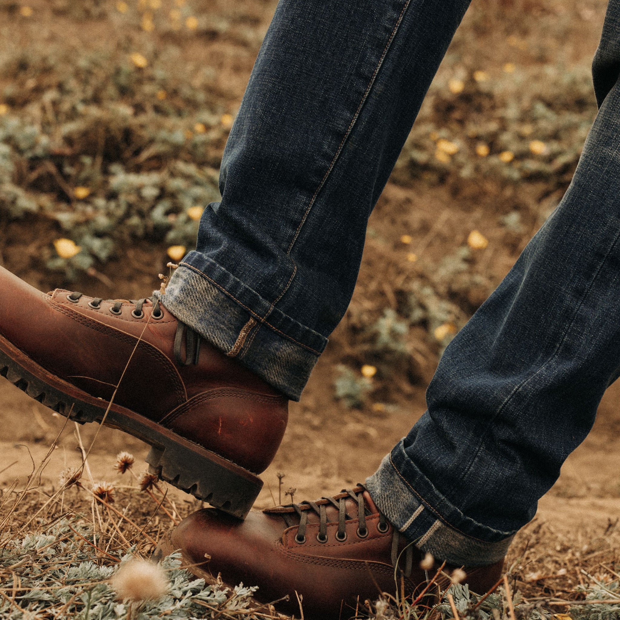 The Democratic Brushed Back Jean in Collins Resin Wash Selvage Denim