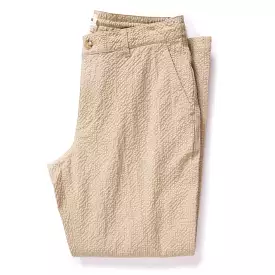 The Easy Pant in Heather Oat Seersucker