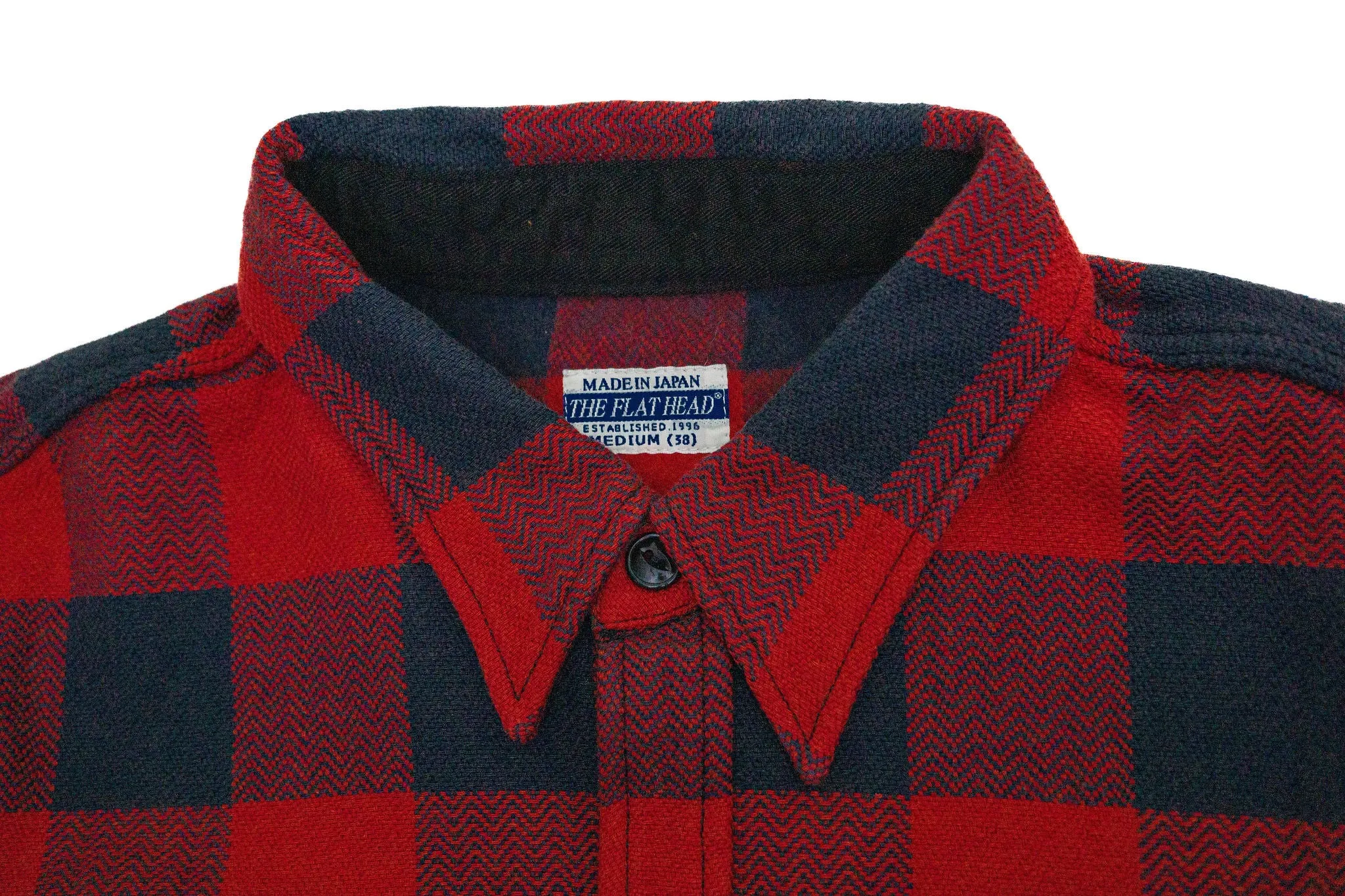 The Flat Head SNR-101L Block Check Flannel Shirt - Red/Black