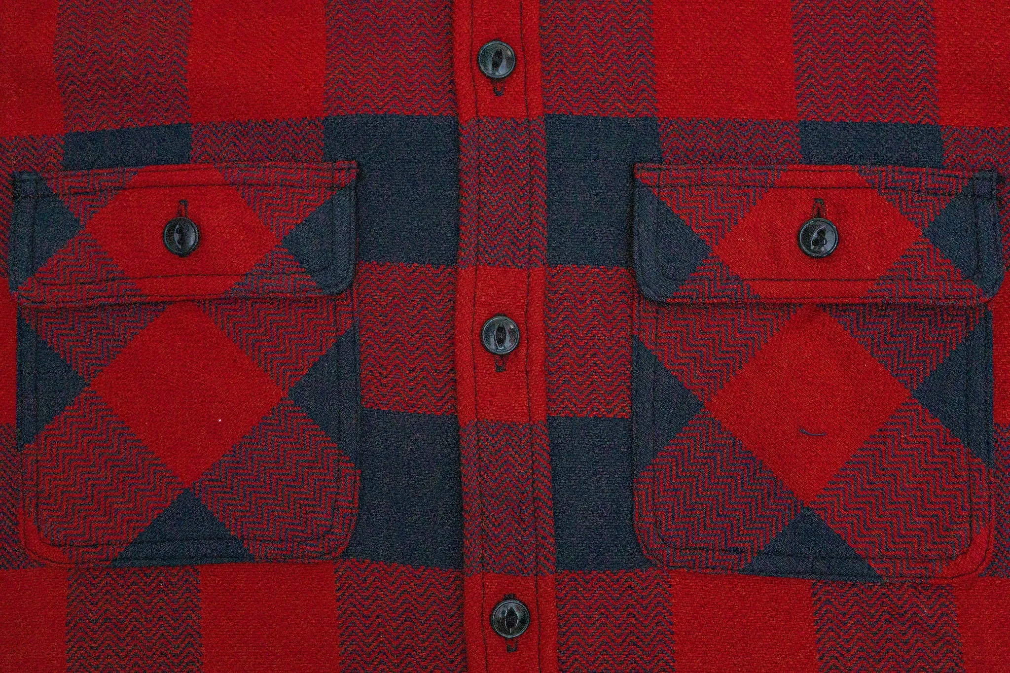 The Flat Head SNR-101L Block Check Flannel Shirt - Red/Black