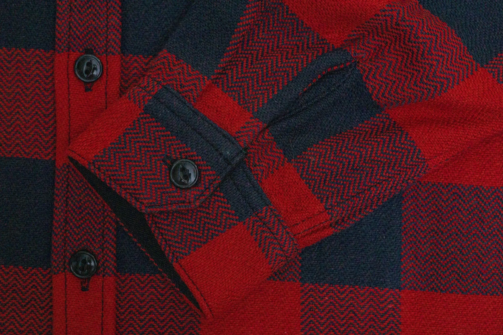 The Flat Head SNR-101L Block Check Flannel Shirt - Red/Black