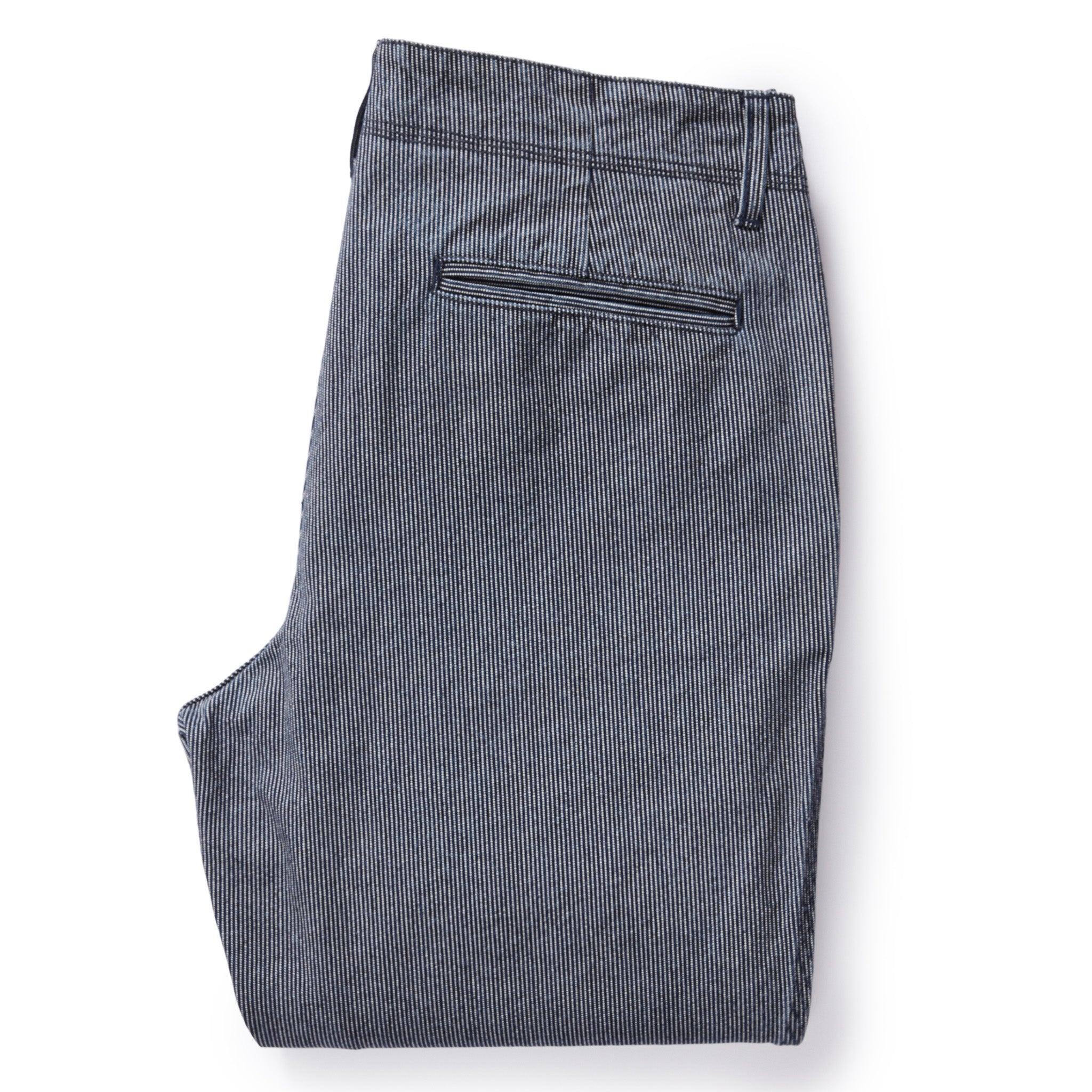 The Morse Pant in Washed Indigo Stripe