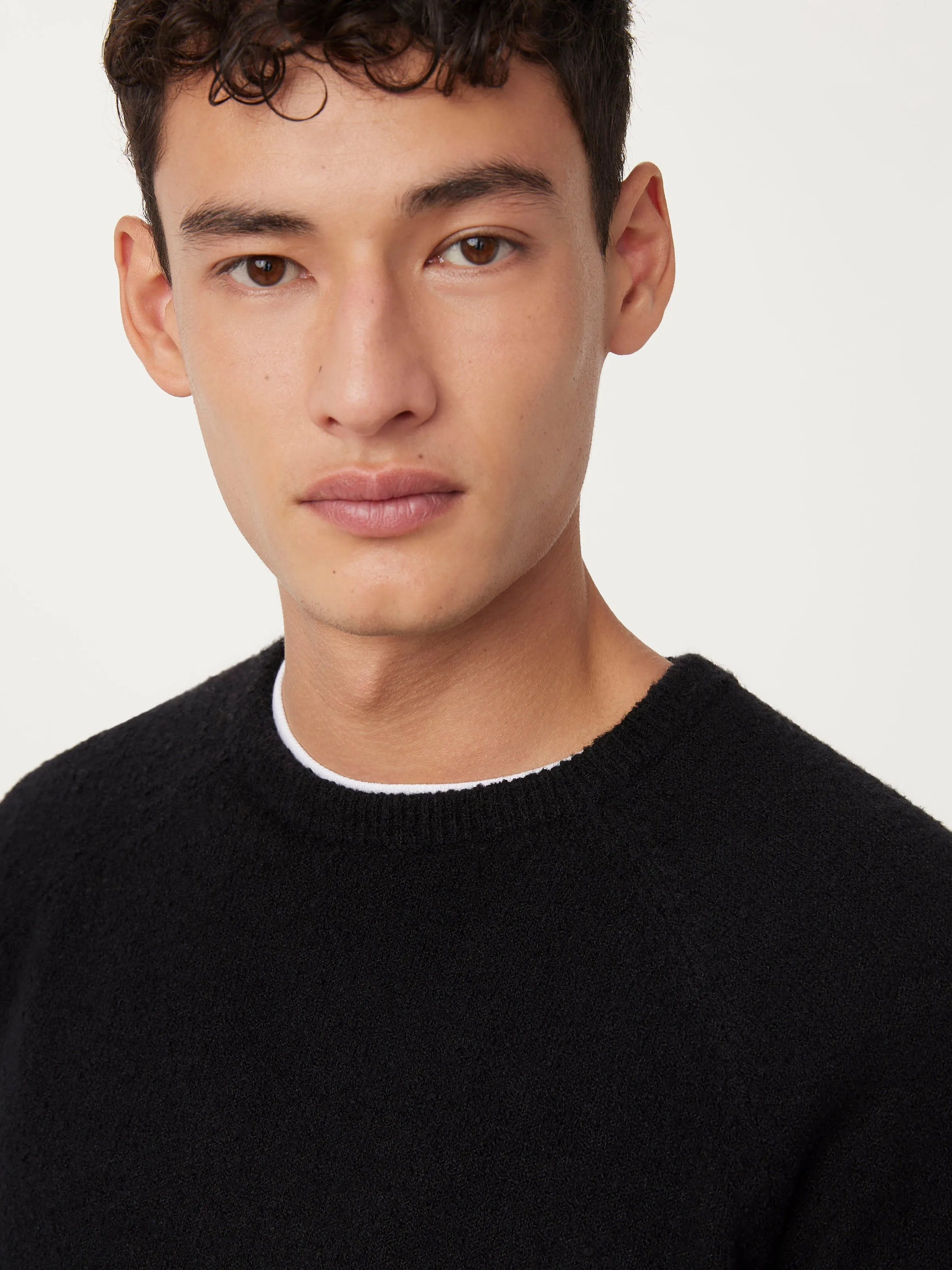 The Seawool Boucle Sweater in Black