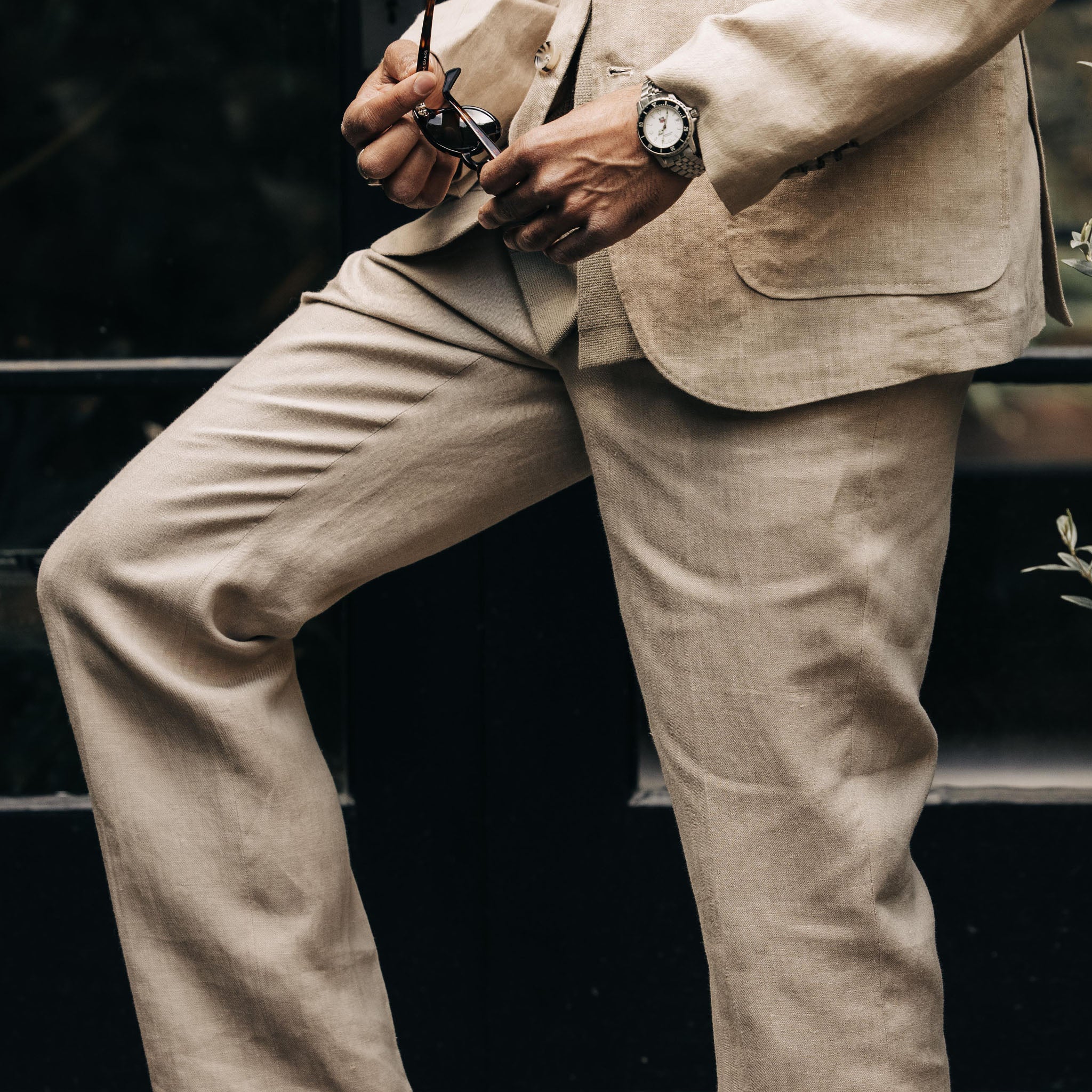 The Sheffield Trouser in Natural Linen