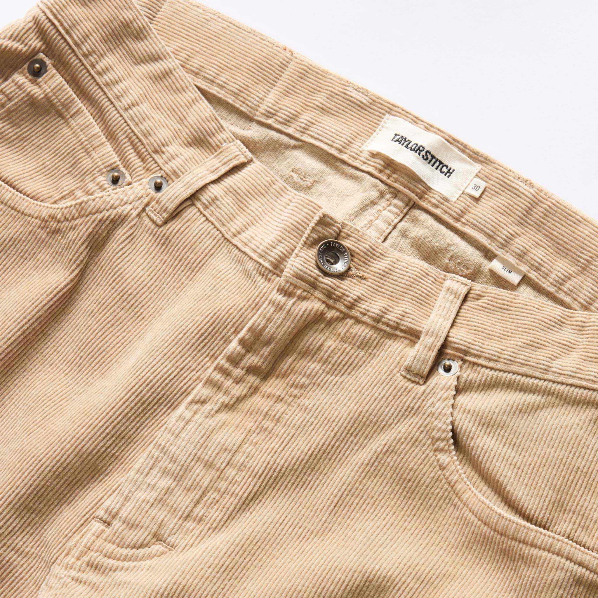 The Slim All Day Pant in Light Khaki Cord