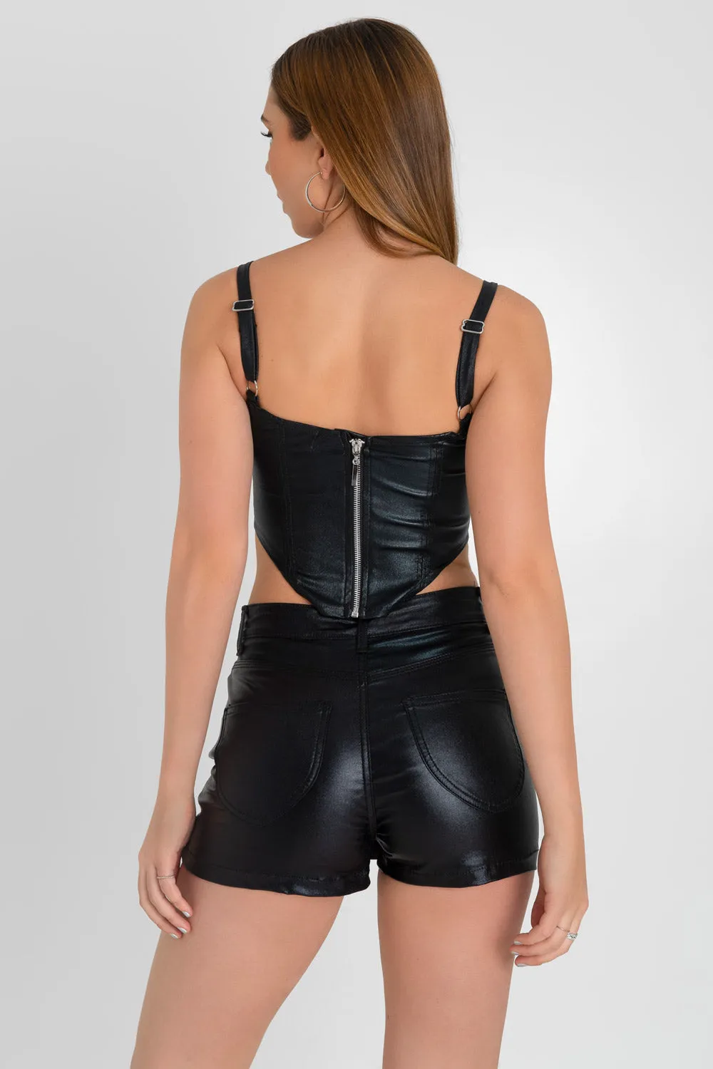 Top corset de efecto con cut outs laterales