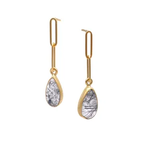 Tourmalated Quartz Dangle Earrings