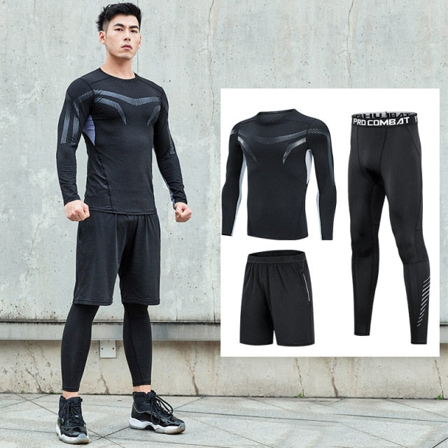 Tracksuit Compression Sportswear for Gym Fitness Workout 5pcs / Set