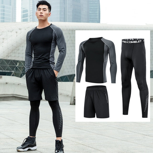 Tracksuit Compression Sportswear for Gym Fitness Workout 5pcs / Set