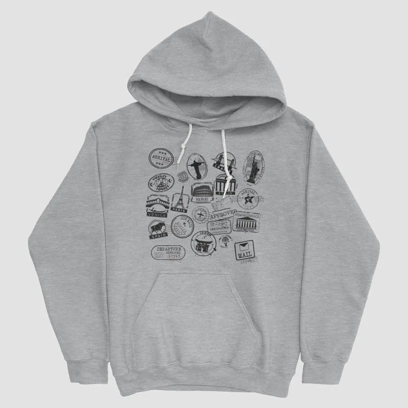 Travel Stamps - Pullover Hoody