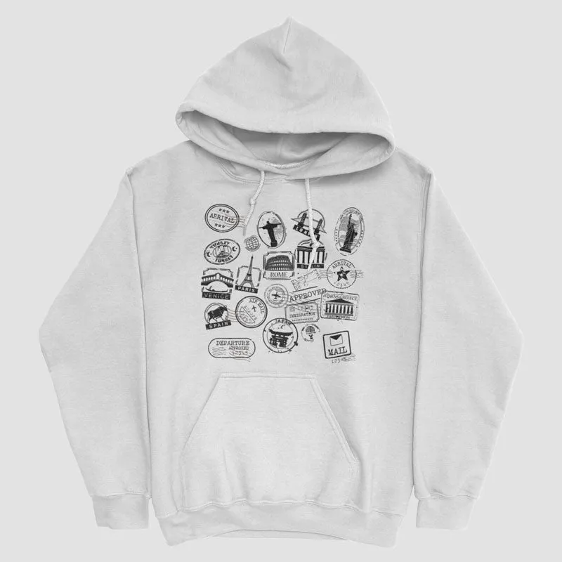 Travel Stamps - Pullover Hoody