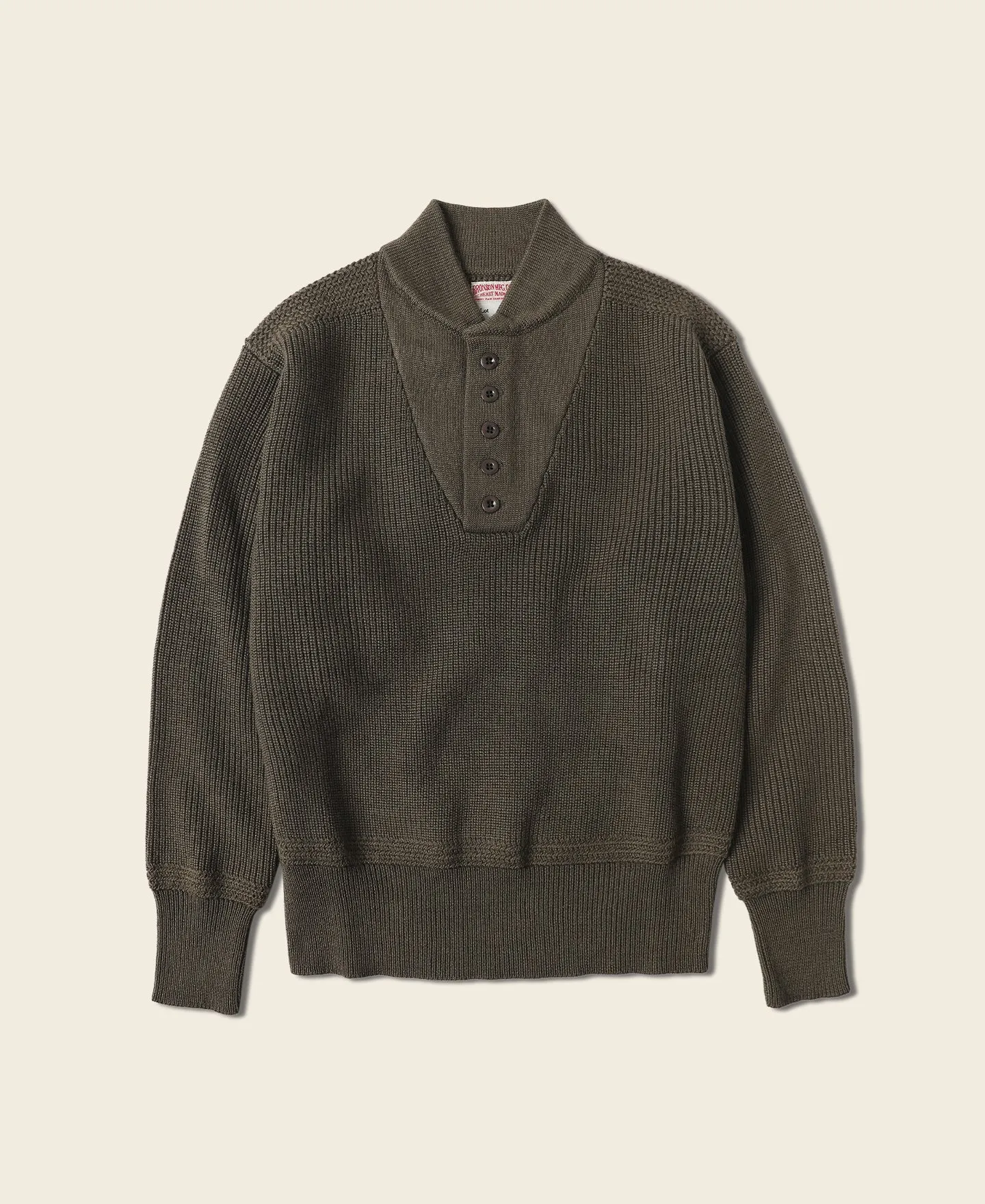 US Army High Neck Wool Sweater - Olive