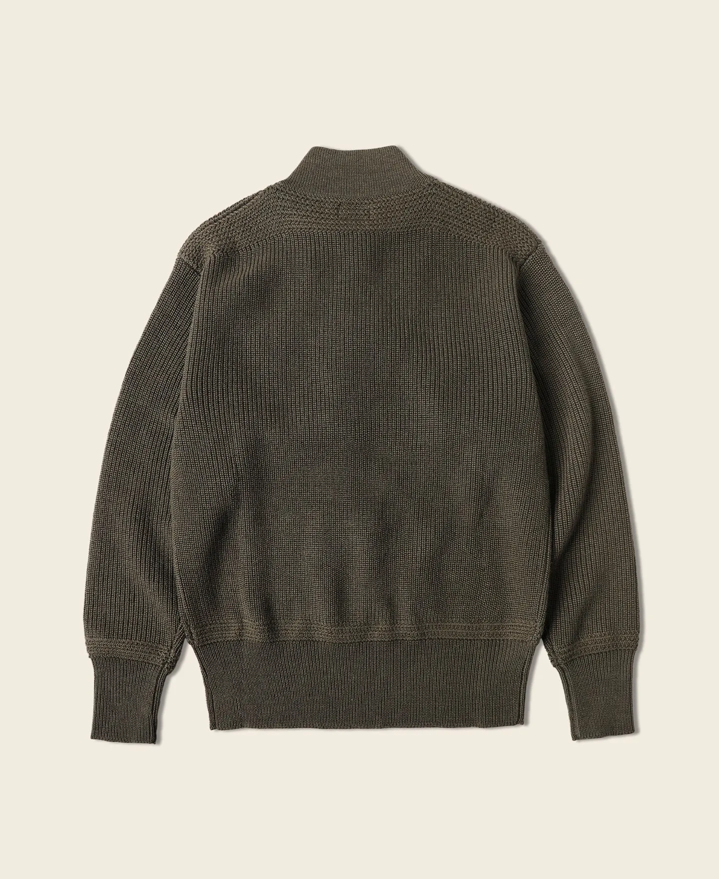 US Army High Neck Wool Sweater - Olive