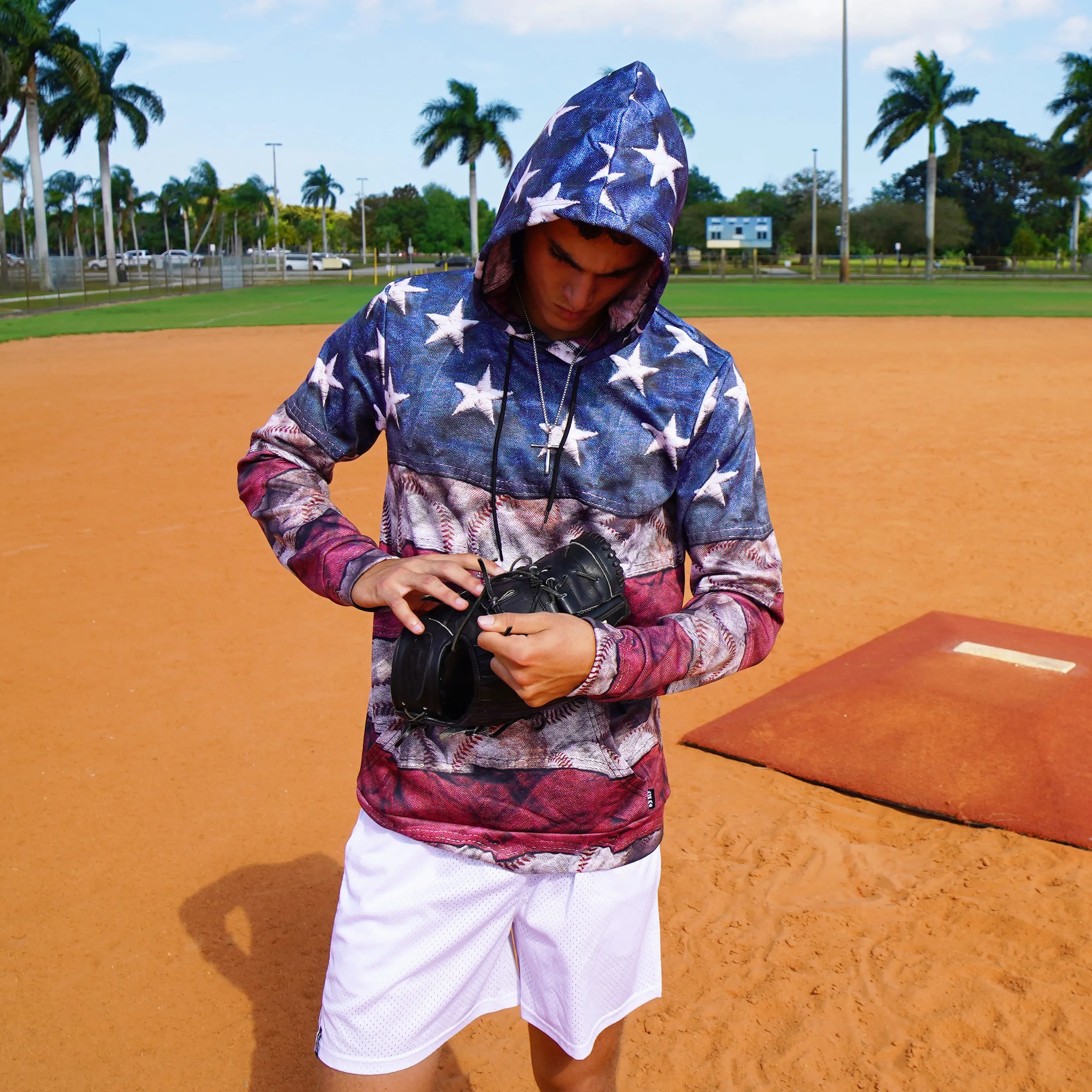 USA Vintage Baseball Hoodie