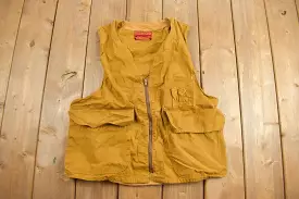 Vintage 1970s Cumberland Hunting Vest / Outdoorsman / Streetwear / Hiking / Hunting Vest / Fishing / Yellow Vest / Tactical Vest