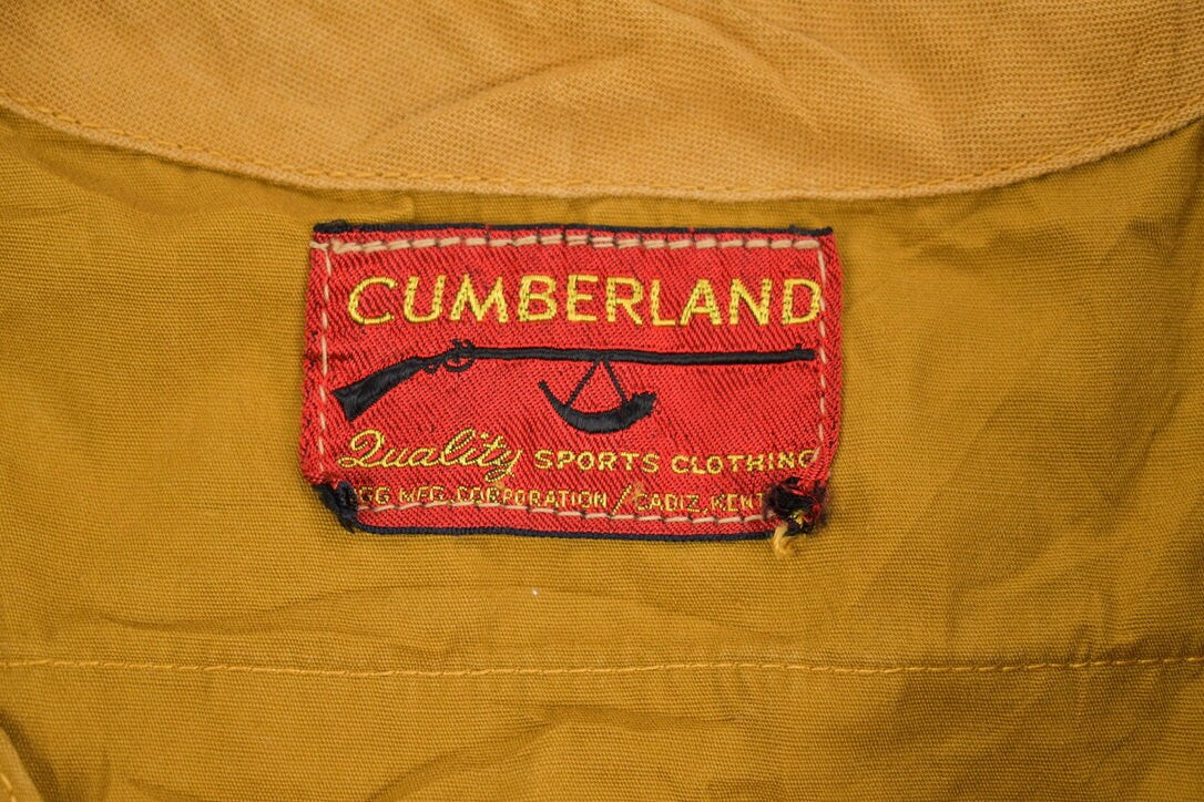 Vintage 1970s Cumberland Hunting Vest / Outdoorsman / Streetwear / Hiking / Hunting Vest / Fishing / Yellow Vest / Tactical Vest