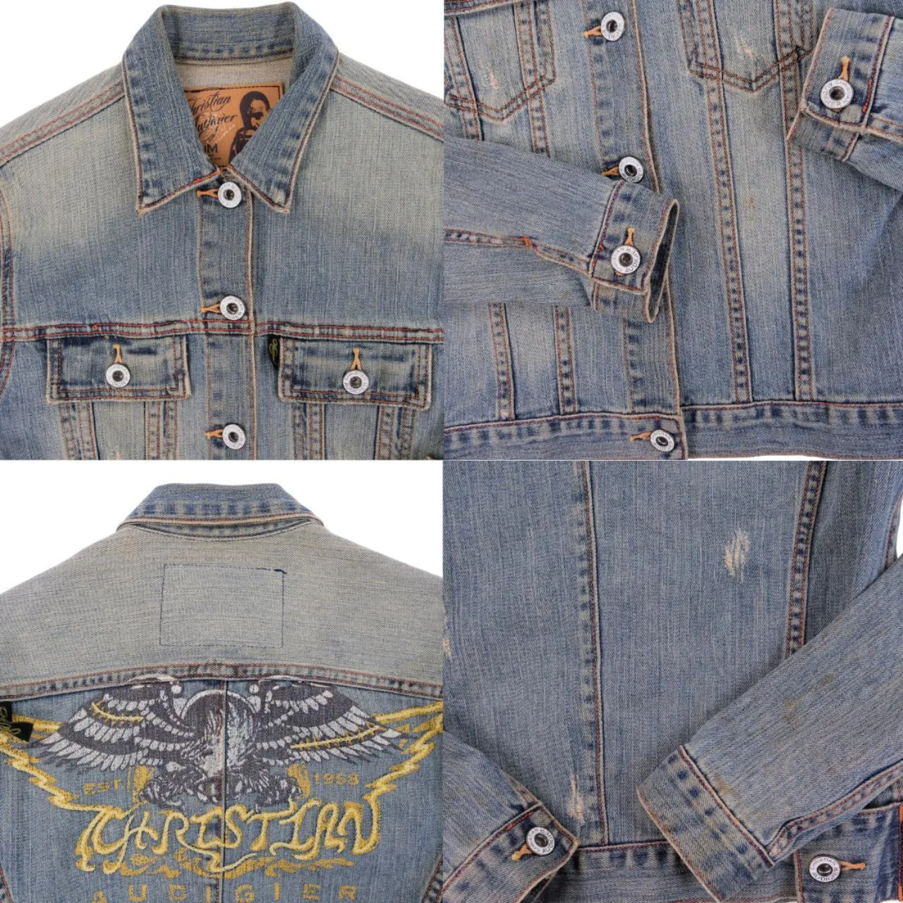 Vintage Christian Audigier Denim Jacket Woman’s Size S