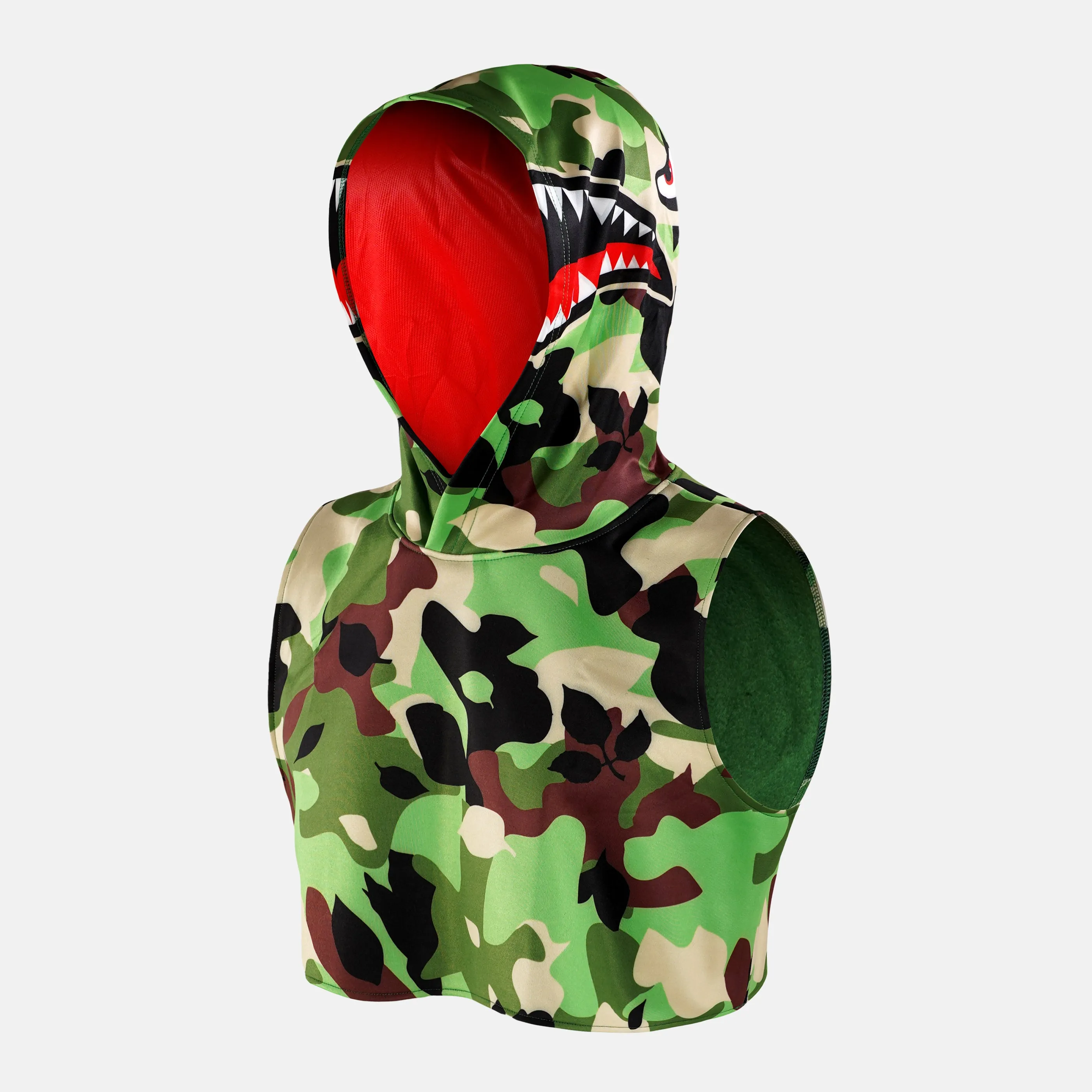 War Shark Jungle Football Crop Top Hoodie