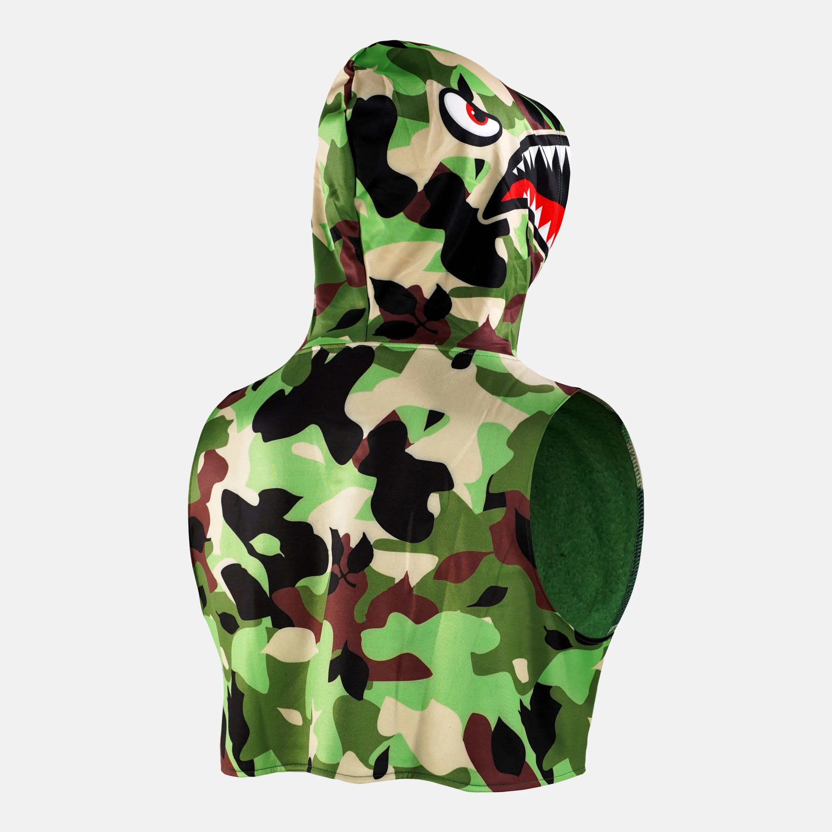 War Shark Jungle Football Crop Top Hoodie