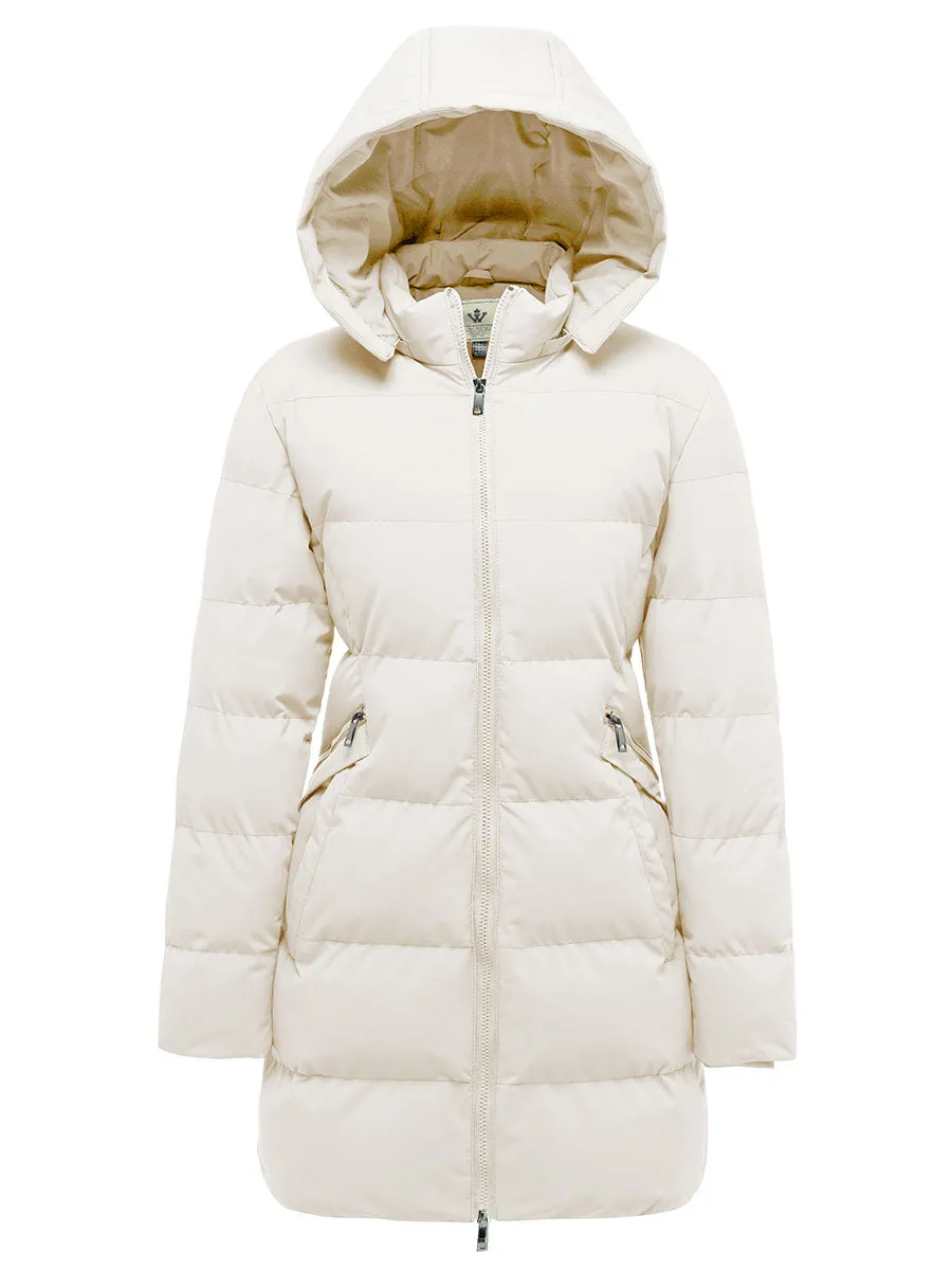 Women's Warm Thicken Parka Coat Winter Puffer Jacket with Removable Hood